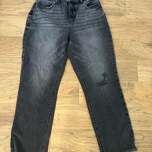 NWT Loft Women's Black Distressed Jeans